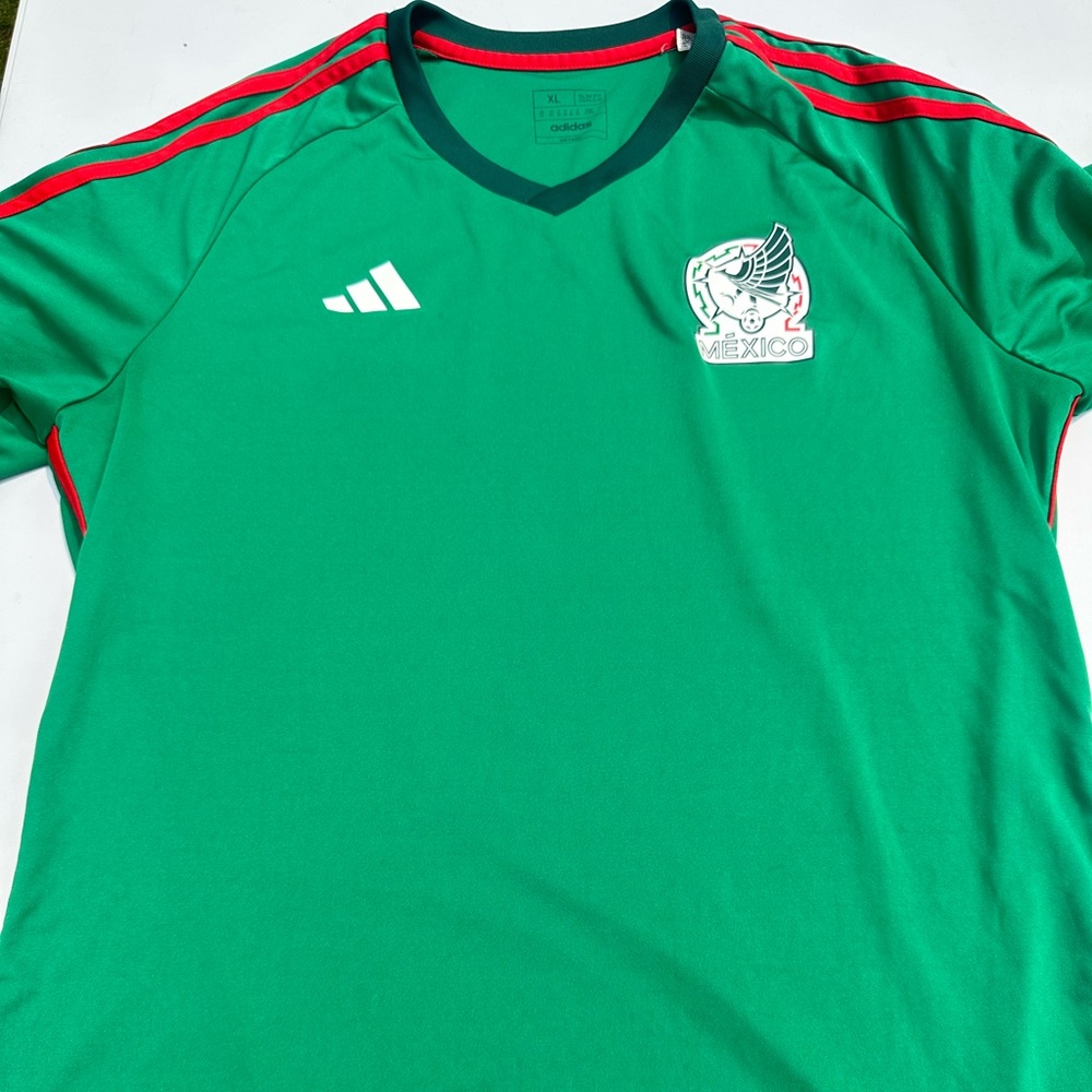 Adidas Mexico National Soccer Jersey Green Slim Fit